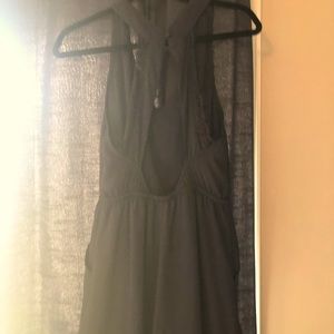 Macy blue satin and lace shirts romper